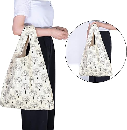 Miniatura 6 de YARWO Bolsa de hilo de tejer, bolsa de mano para agujas de tejer, hilos y proyecto sin finar, árbol (solo bolsa, diseño patentado)