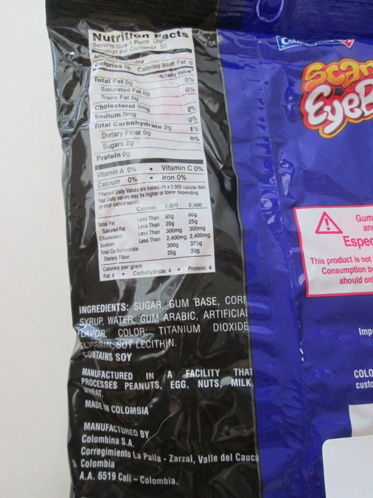 Creepy Halloween Candy Dish Bundle- 2 Items: One Plastic Spiderweb Candy Dish and One Pack of Bubblegum Eyeballs