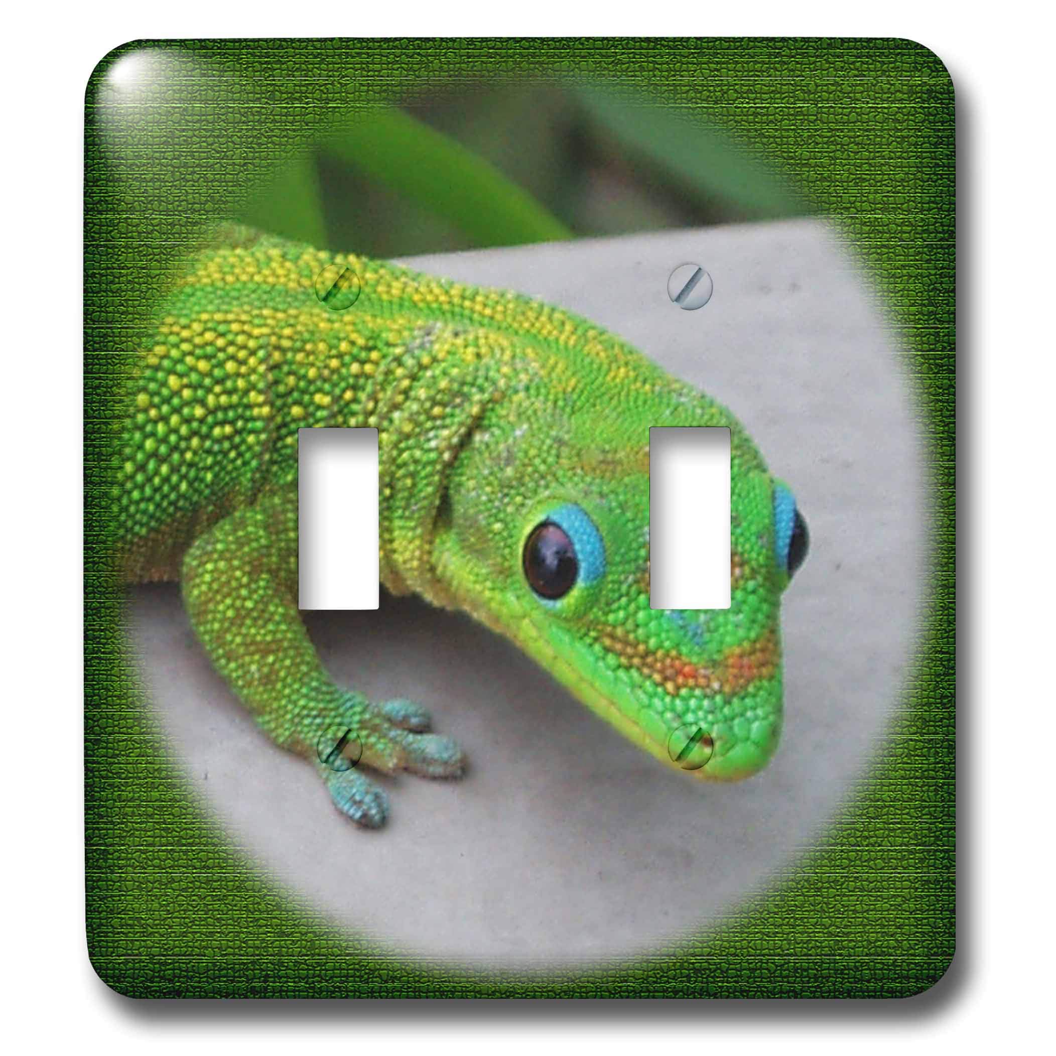 Gecko Camée double interrupteur à bascule 3dRose lsp_21654_2 pour remplacer les plaques ternes