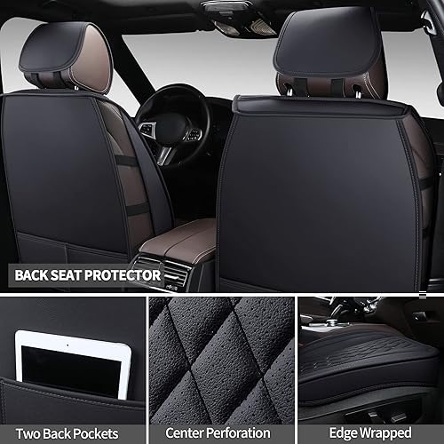Miniatura 5 de SPEED TREND - Fundas de asiento de automóvil, de piel sintética, para SUV, camioneta, ajuste universal para accesorios interiores de automóviles,