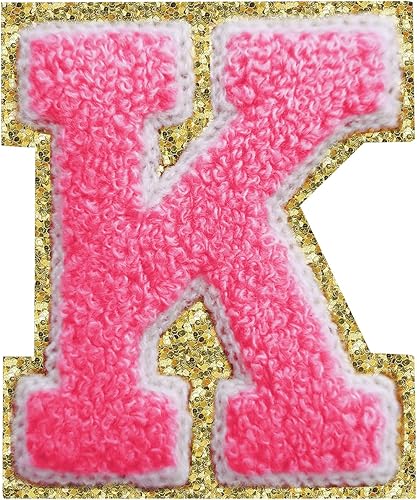 Miniatura 209 de Parches de letras termo-adhesivas de felpilla para chaquetas, parches de letras universitarias con brillantina para planchar en la letra azul A