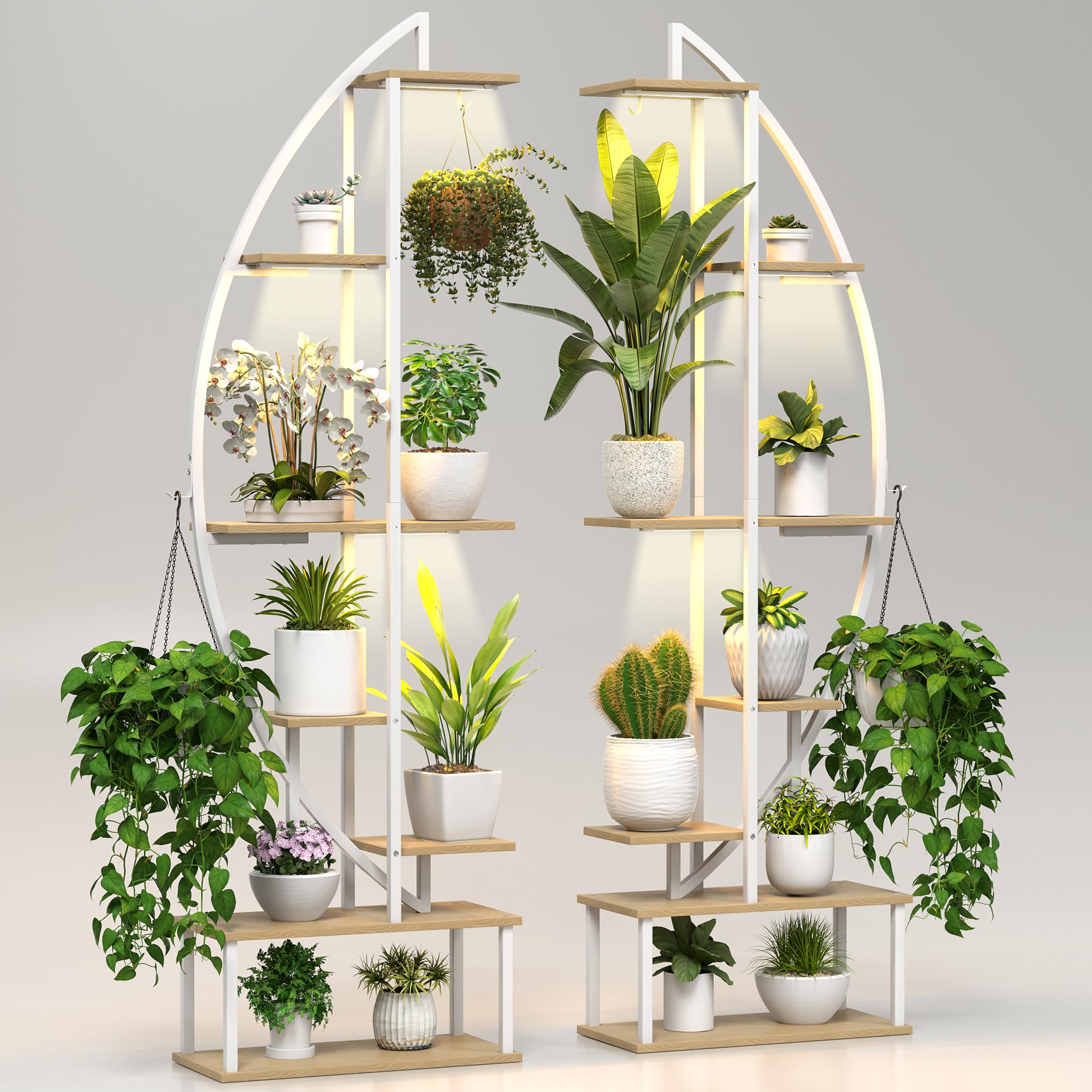 BLAZPATH Half-Moon Plant Stand