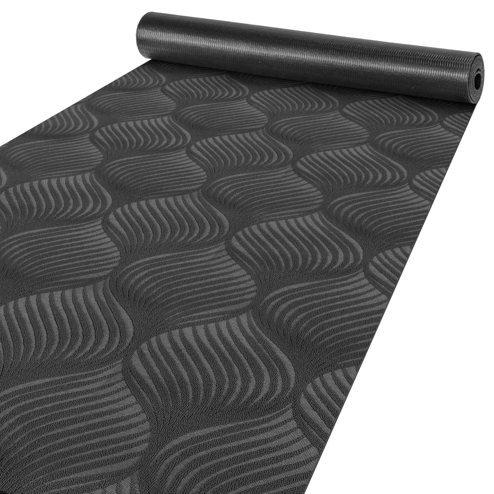 Tapis de couloir Baker Gris en velours antidérapant et lavable | ANRO 100 x 350 cm