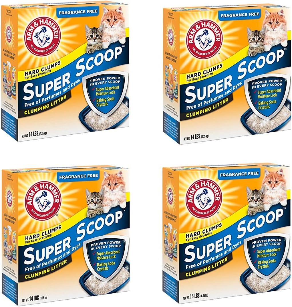 Arm and Hammer Super Scoop Clumping Litter, Fragrance Free
