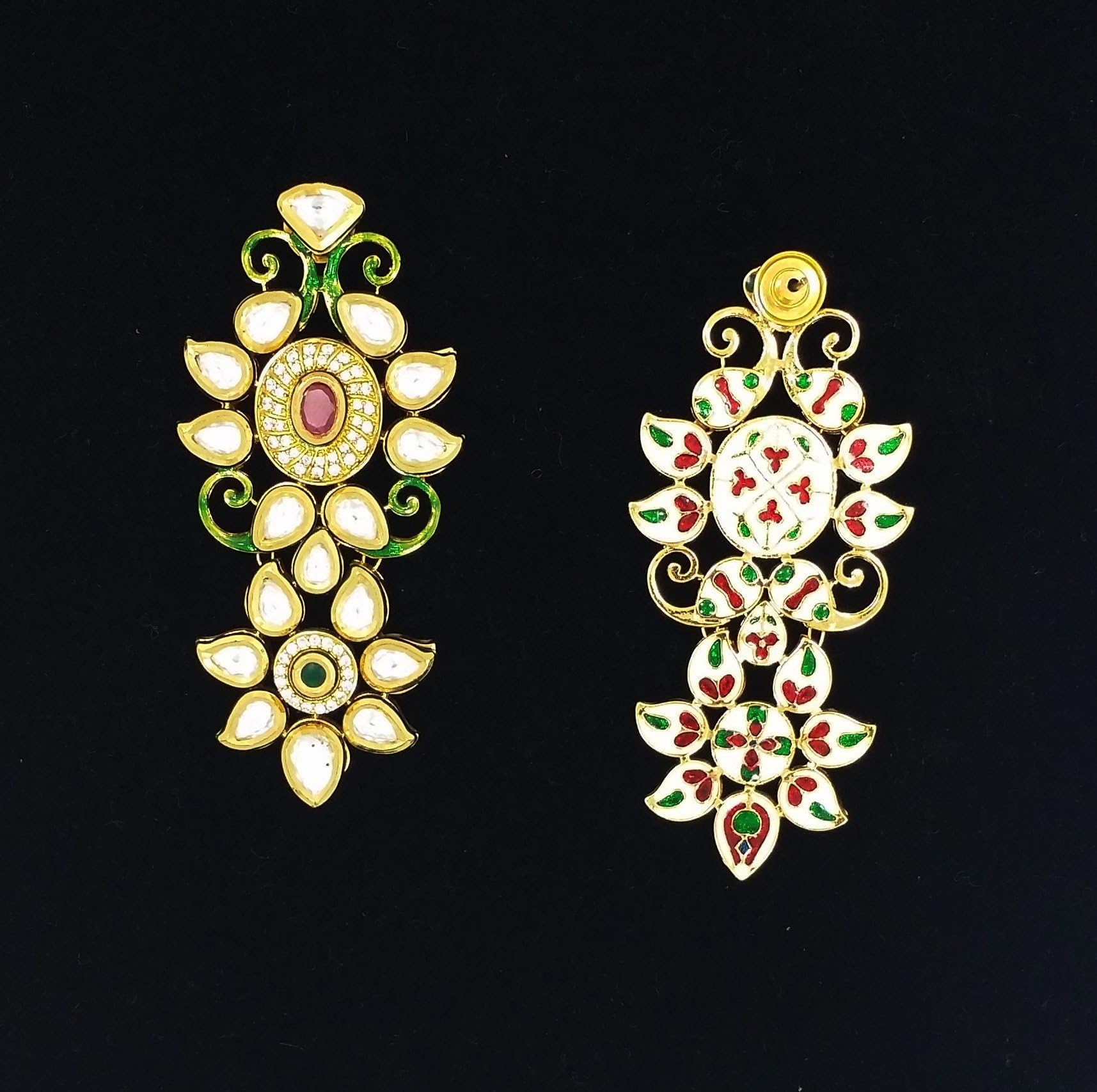 Bollywood Style Jodha Akbar Bridal Kundan Necklace Earring Set Absolutely Gorgeous Showstopper Wow!!! A Royal Maharani Look!