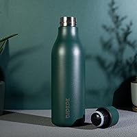 Vista 171 de BJPKPK Botellas de agua aisladas, botella de agua de metal de acero inoxidable de 18 onzas con correa, termo a prueba de fugas sin BPA, tazas