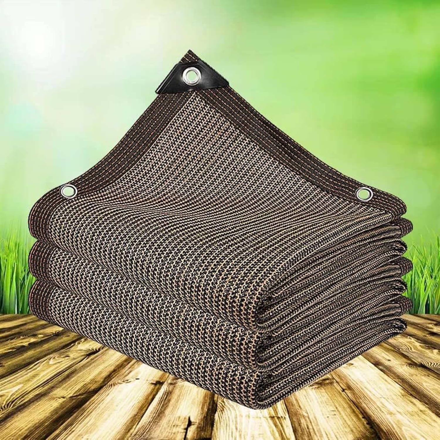 Jolan Shade Netting Brown,Shade Cloth for Plants,Sunblock Shade Net,Greenhouse Shading Net,Shade Sail,Shade Mesh Tarp,Breathable Awning,Sun Protection Fabric,with Grommets,Brown-1x6m(3.3 * 19.7ft)