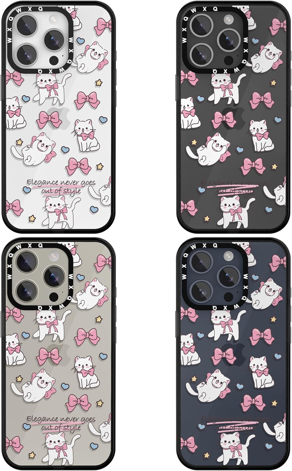 for iPhone 15 pro max Cute Pink Bow Cat Phone case image 3