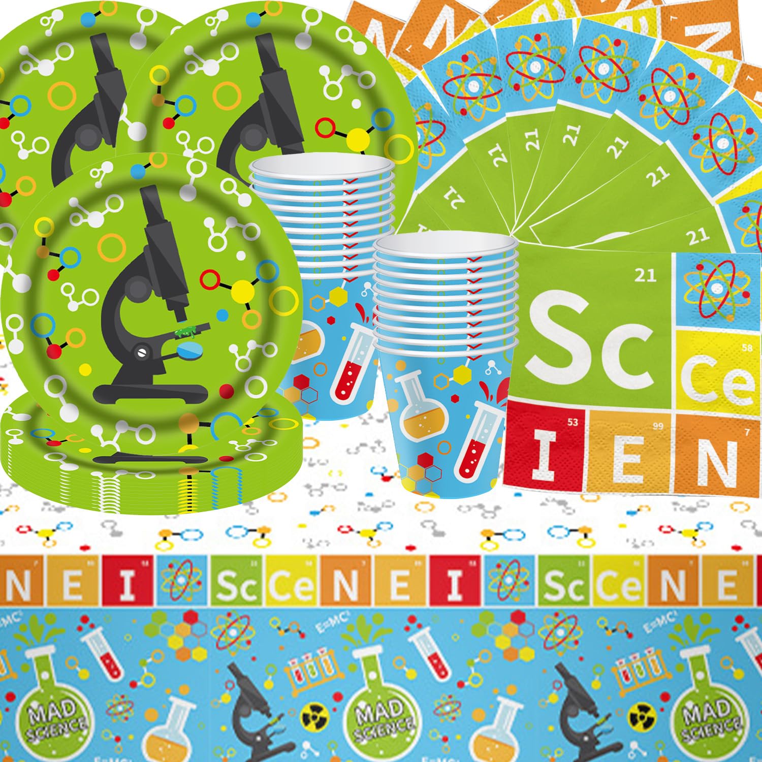 Decorazioni per feste di scienza STAMPABILI, compleanno di laboratorio di chimica - Testo MODIFICABILE >> Download immediato / Carta e torta - Italia
