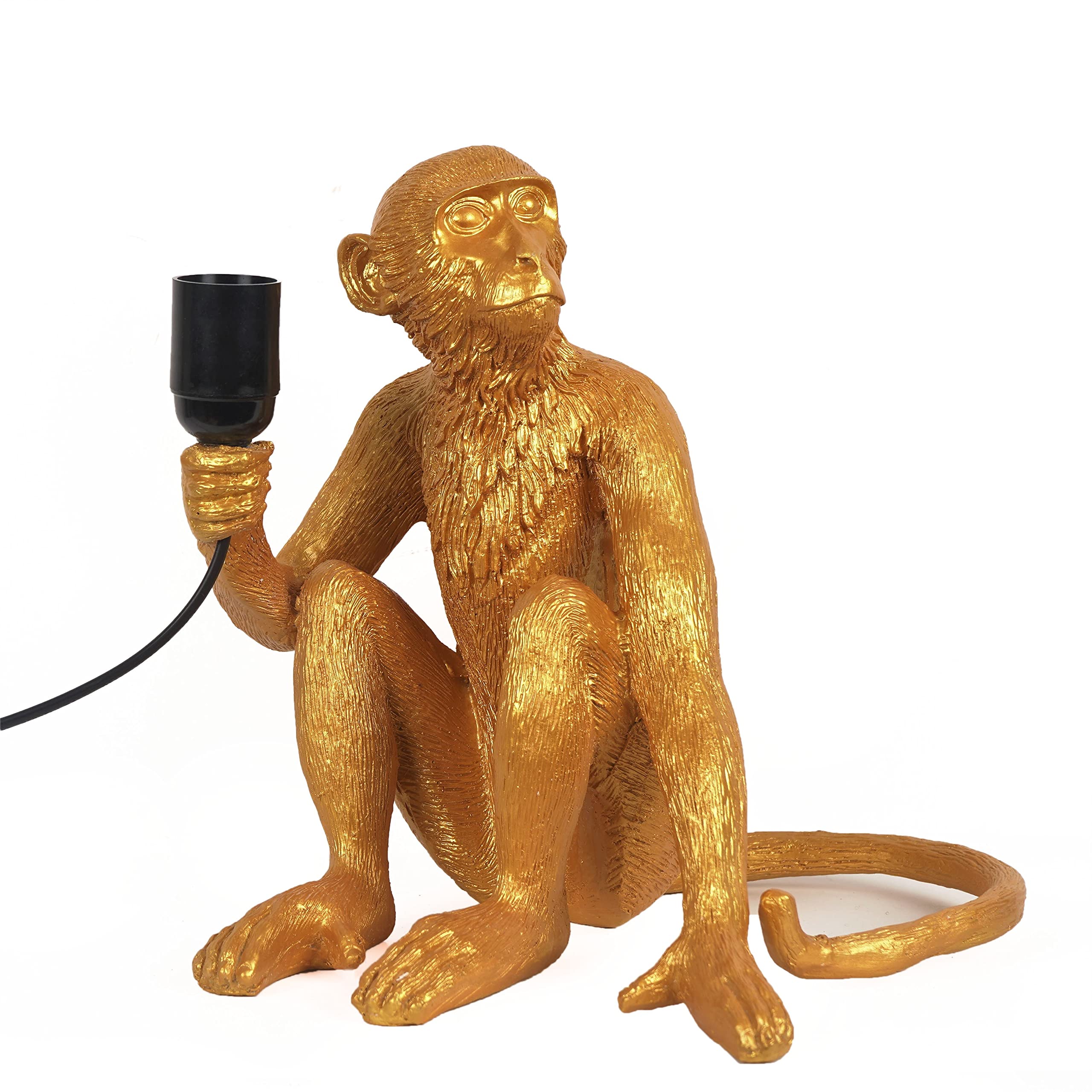The Artment your artistic apartment Modern Art Monkey Lamp | Golden Resin Durable Decorative Lighting Fixture | Retro Vintage Living Room Children Kids Bedroom Restaurant Club Home Decor | Pack of 1