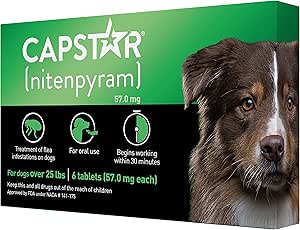 Capstar (nitenpyram) oral flea treatment for dogs - 6 doses