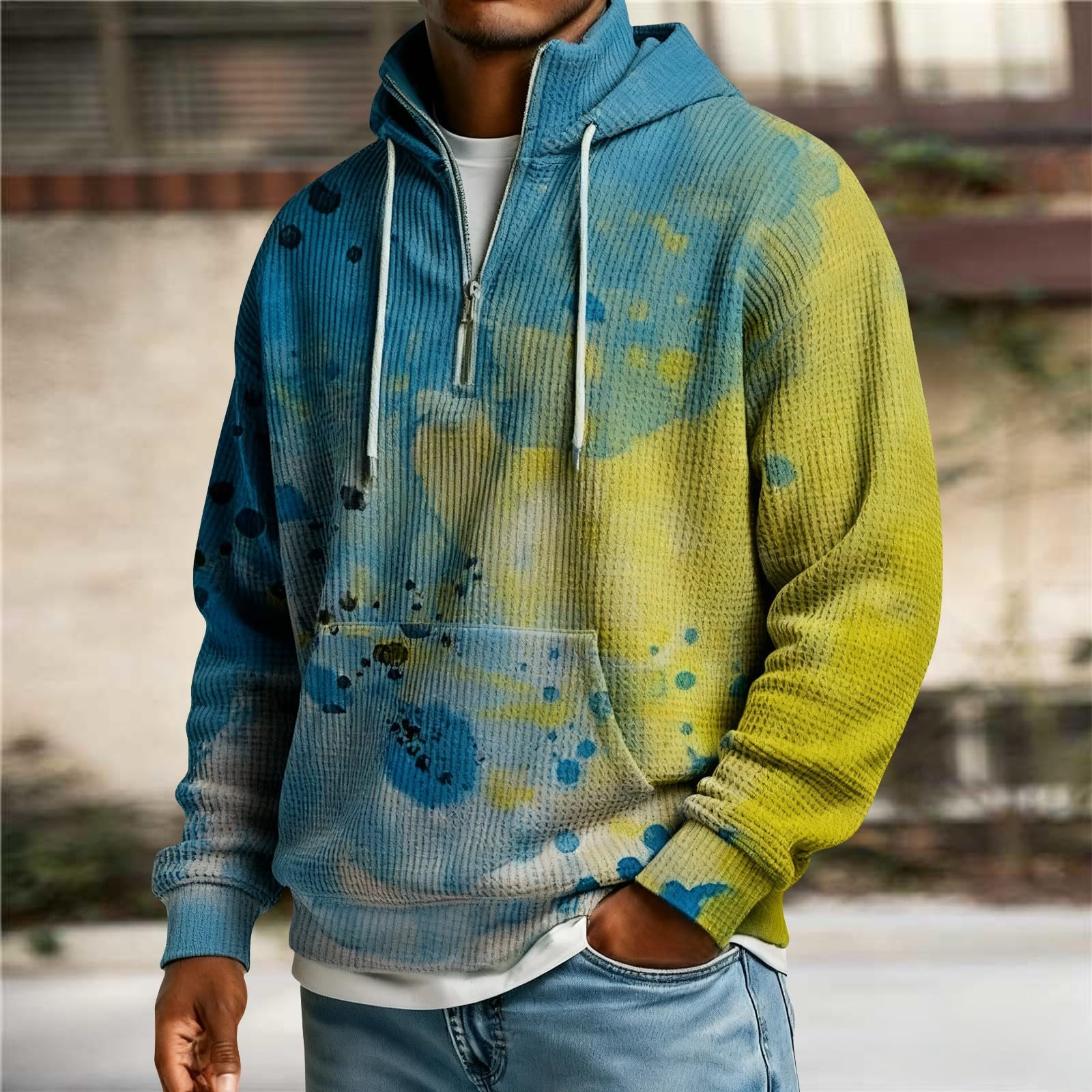 Chaquetones Hombre Invierno Sudadera De Manga Larga con Botones para Hombre, Estilo Casual Otoño E Invierno. (Mint Green, XXXXL) Camisetas Sin Camisas Men's Clothing Jersey Corta Ropa