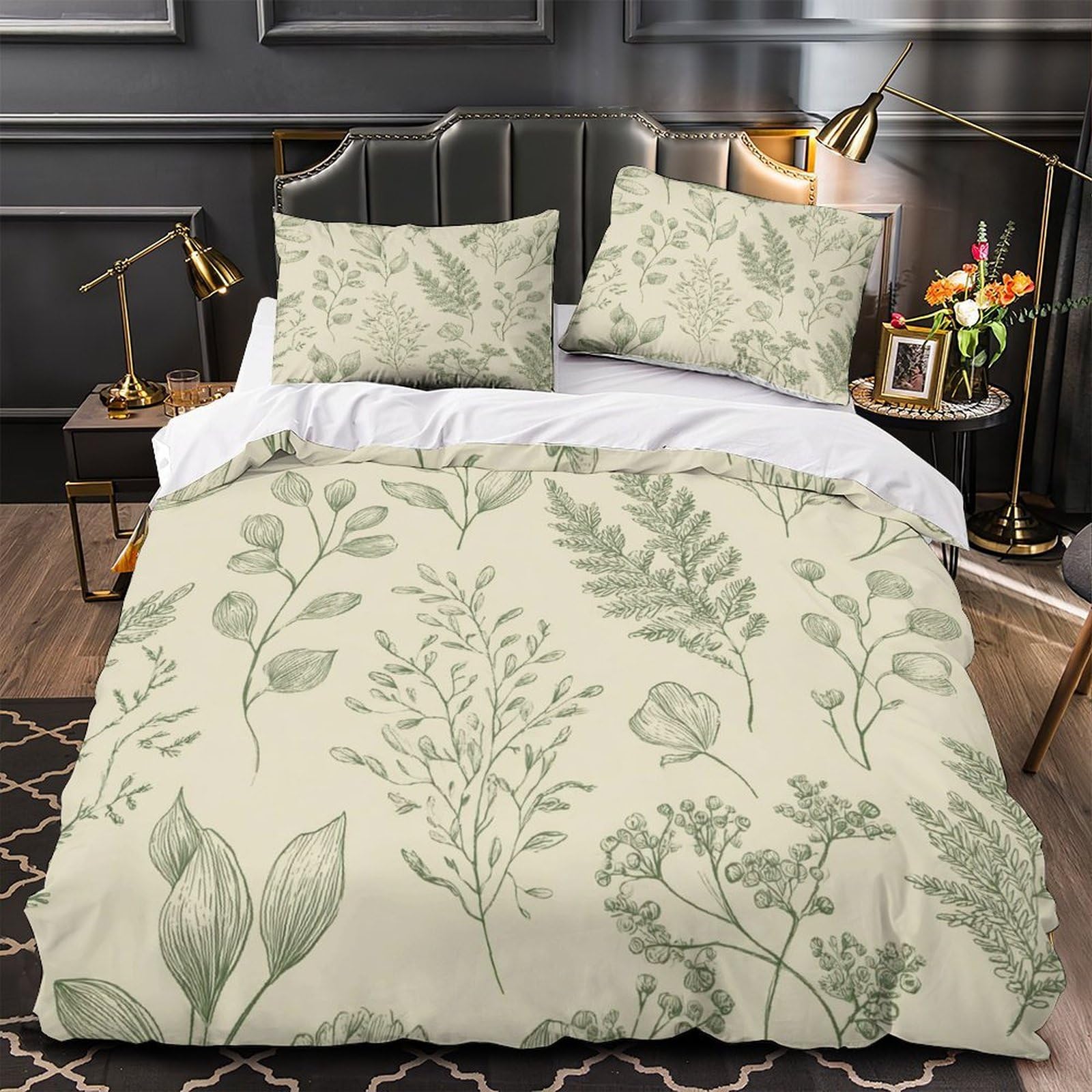 Housse de couette ultra douce 140x200 lit simple anti-acarien