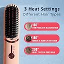 NexLev Cordless Hair Straightener | Ionic Keratin Bristles Hair Straightener Brush for Woman | Up to 200°C Heating | 60 Min Runtime | Type-C Rechargeable Portable Styling Comb for Frizz Control gallery image
