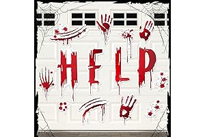 Spooky Halloween Garage Door Magnets: Set of 14 Adhesive Halloween-Themed Garage Decorations