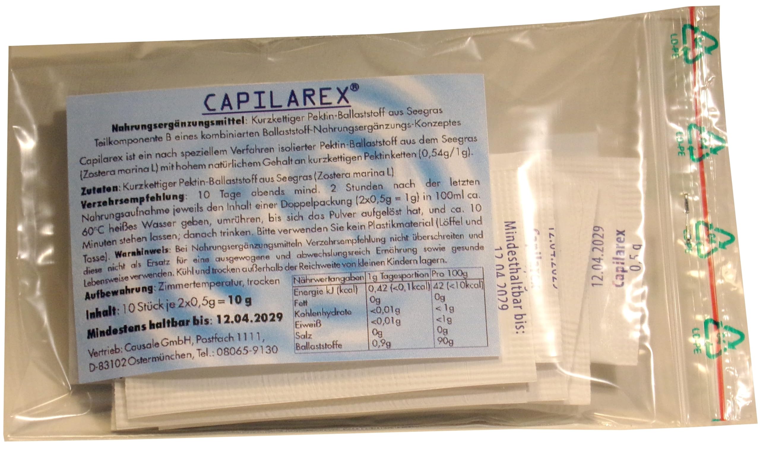 (Pektin-Ballaststoff) - 10 g - Neu