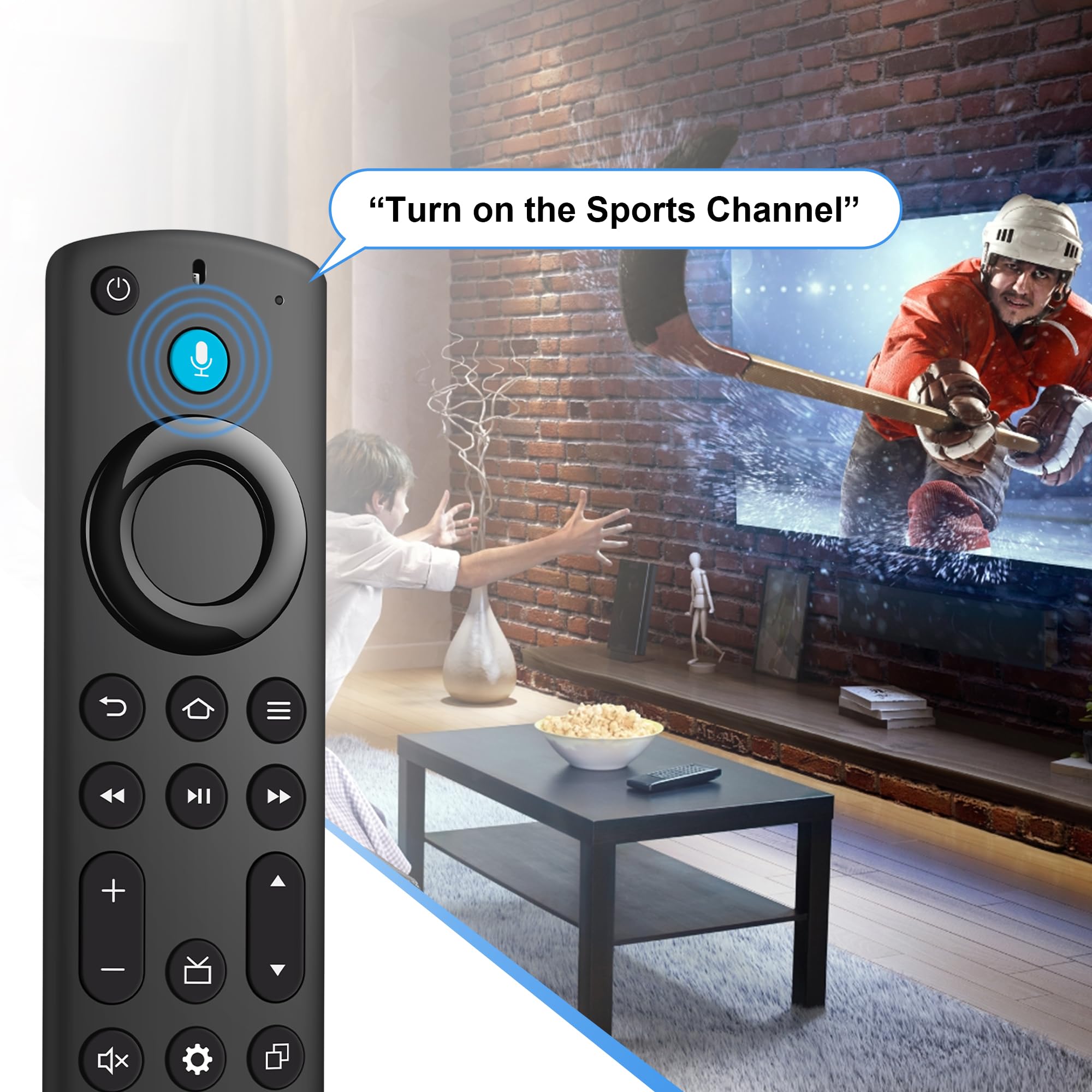 Telecomando di ricambio per Smart TV AMZ (2a/3a generazione/4K/4K Max/Lite), per Smart TV Cube (1a/2a/3a generazione), per Smart TV AMZ di terza generazione
