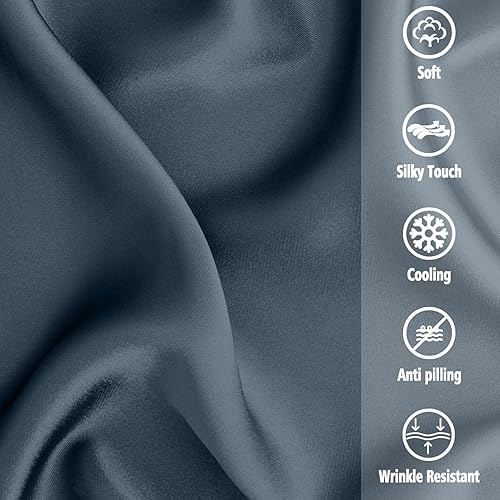 Vista 84 de Juego de sábanas de 4 piezas tamaño King - Cómodas sábanas transpirables y refrescantes - Sábanas de lujo para hotel - Bolsillos profundos de 16