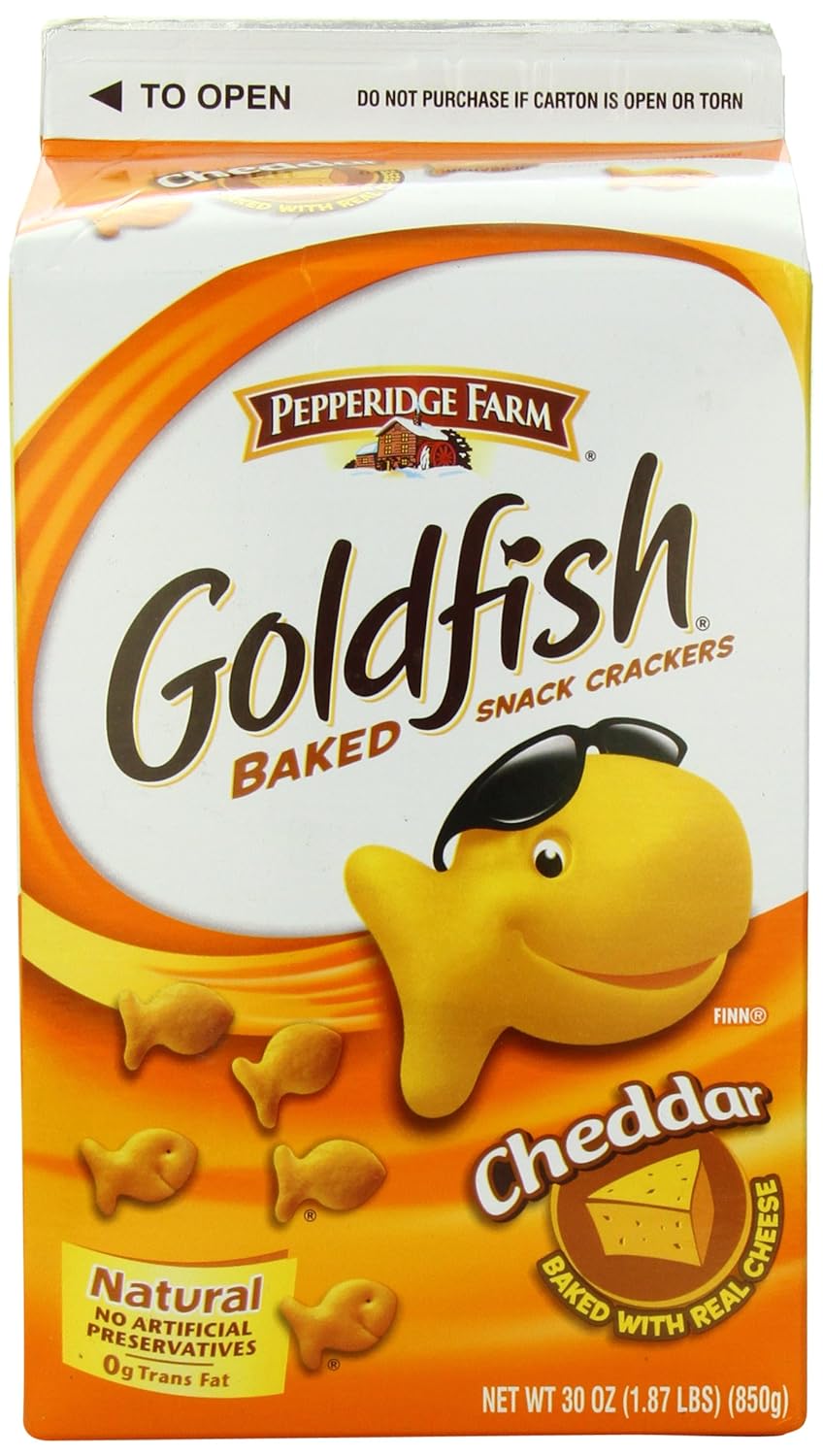 Pepperidge Farm Goldfish, Cheddar, 30 Ounce (Pack of 3)