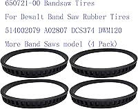 Vista 3 de 650721 00 Neumáticos de sierra de cinta para neumáticos de goma de sierra de banda Dewalt 514002079 A02807 DCS374 DWM120 Más Sierras de banda