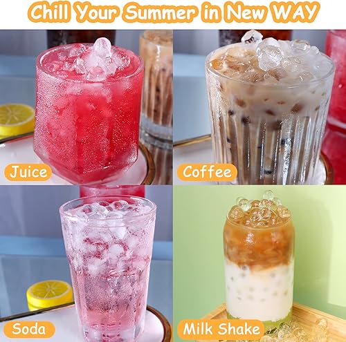 Miniatura 6 de Mini bandejas para cubitos de hielo, apilables, pequeña máquina de hielo de 0.6 pulgadas para congelador de fácil liberación, molde de bolas de