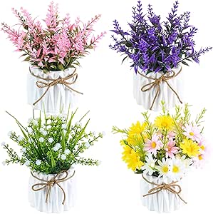 4PCS Plantas Colgantes Artificiales, Plantas Artificiales, Colgantes De
