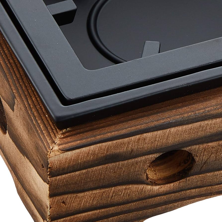 Amazon｜マイン(Mine)アルミ 民芸風 こんろ 焼杉 大 M10-777｜鍋