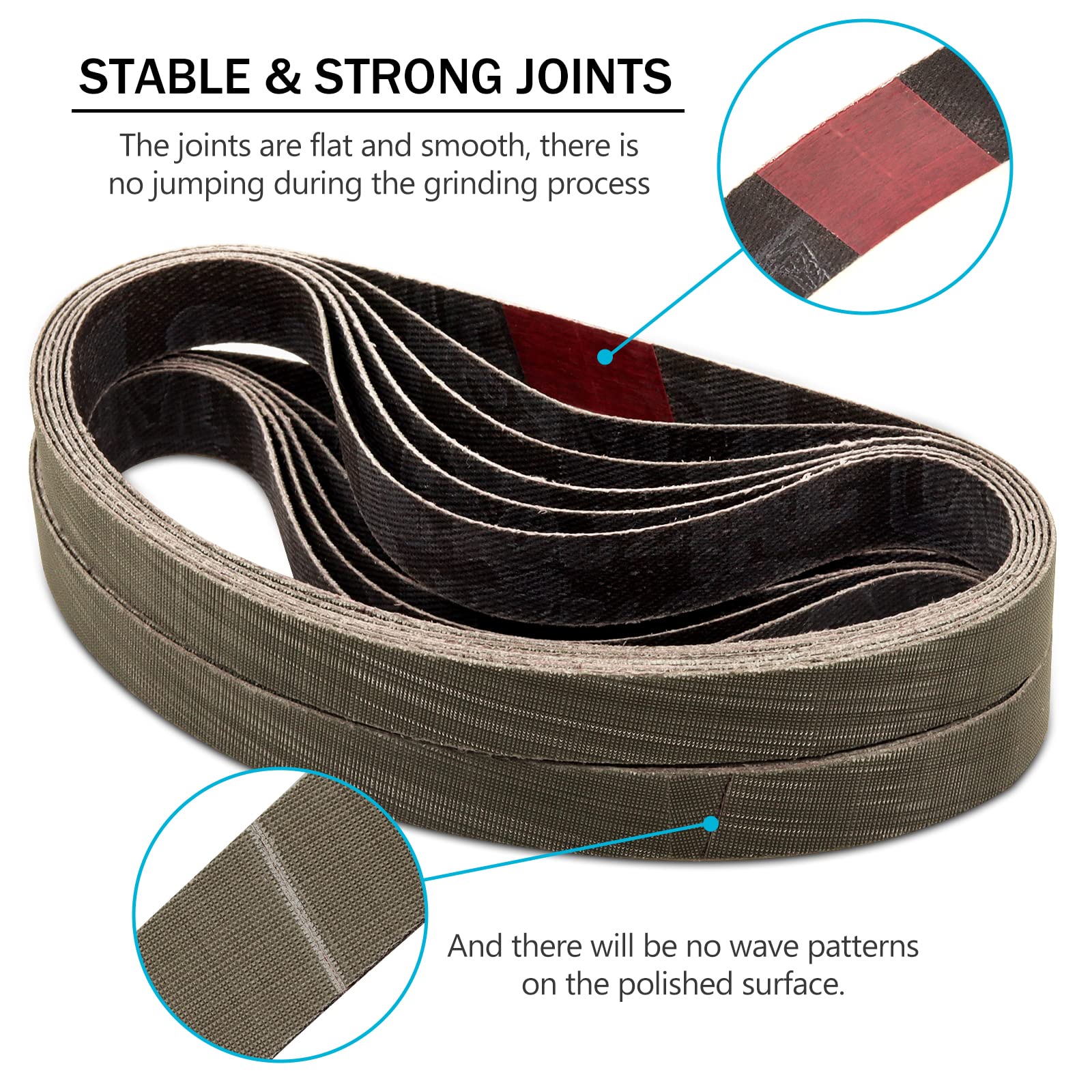 12 cinghie abrasive per affilacoltelli da 1,27 x 30,5 cm, grana fine 2500, adatte per affilacoltelli e utensili affilati (WSKTS & WSKTS-KT/Mk.1 e Mk.2)