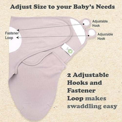 Miniatura 6 de Manta envolvente para bebé, paquete de 3 sacos para recién nacidos, pañales para bebés de 0 a 3 meses, pañales para recién nacidos, saco de dormir