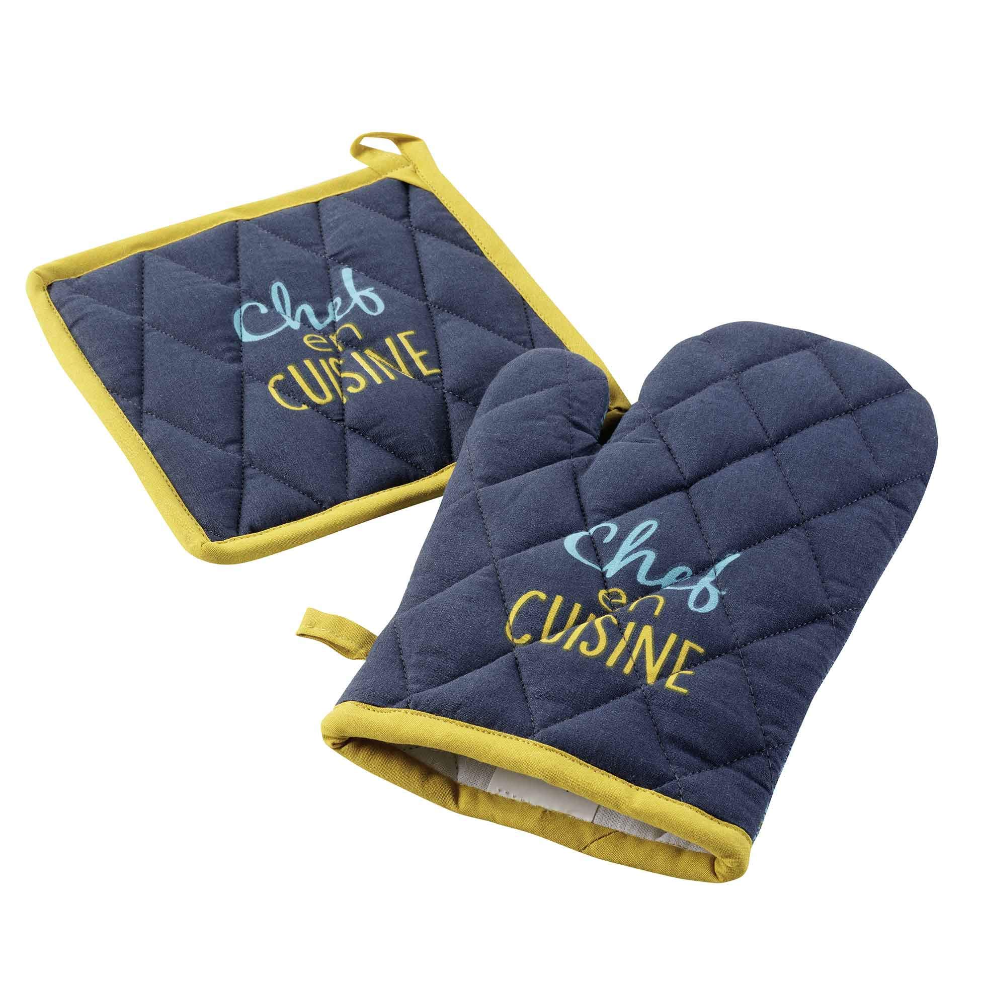 Gant et manique en coton pour sortir vos plats du four sans risque de brûlure