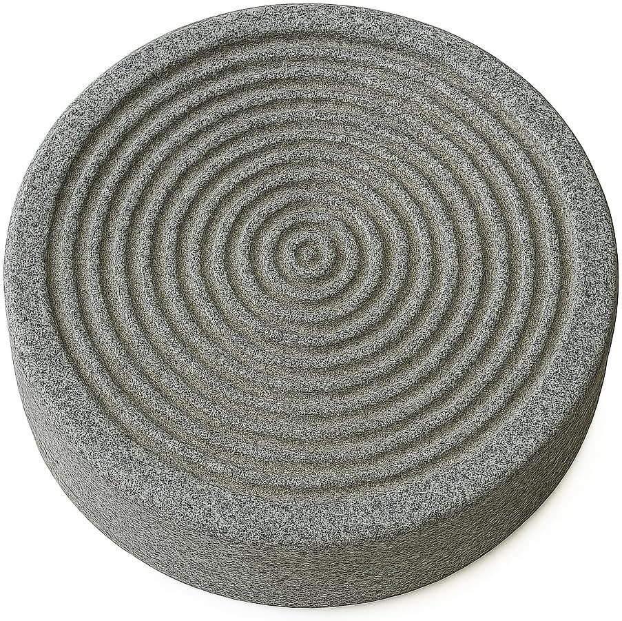 Turmeric Sandalwood, Chandan, Turmeric Grinding/Haldi Grinding Mortar Stone | Ghutti | Used to Rub Almond, Herbs, Kitchen use, Herbs Rubbing Stone| (Grey, Small)