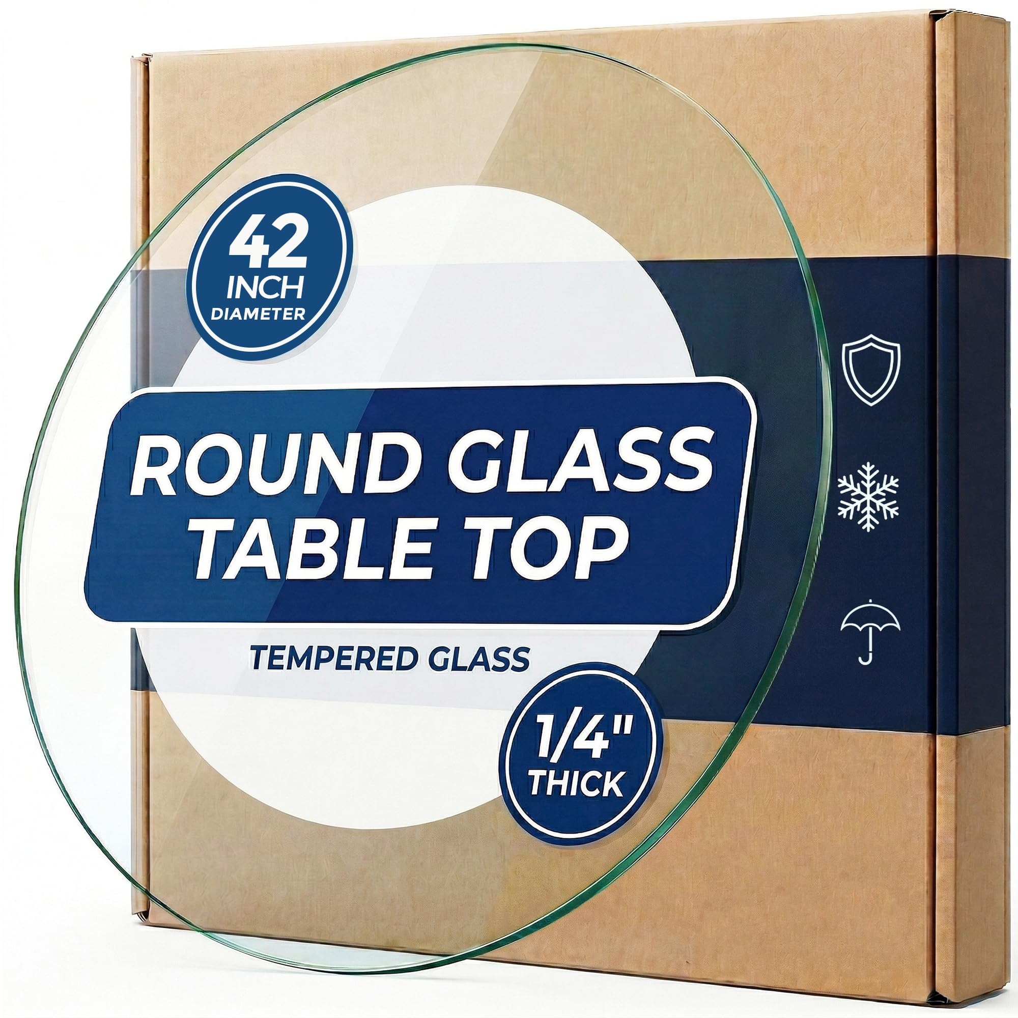 Photo 1 of ORVIANA 42 Inch Round Tempered Glass Table Top