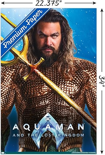 Miniatura 3 de Trends International DC Comics Movie Aquaman and the Lost Kingdom - Póster de pared de Aquaman, 22.37 x 34.00 pulgadas, paquete de póster y montaje