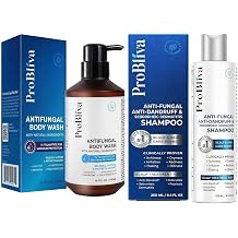 ProBliva Antifungal Body Wash & Anti-Dandruff Scalp Shampoo Set Daily Cleansing & Scalp Care System for Skin & Hair Balance