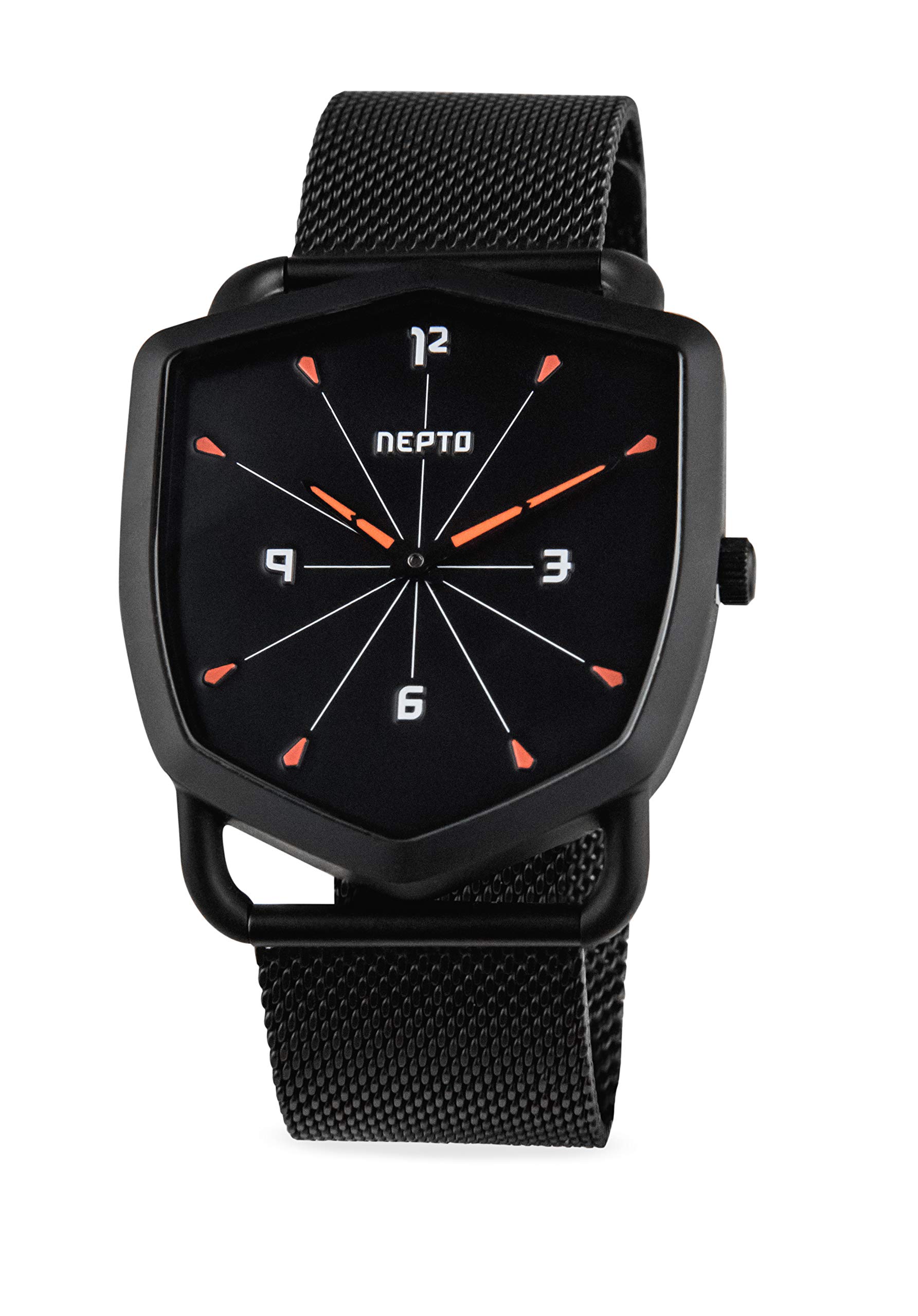 Nepto - Reloj de cuarzo para hombre, pulsera de malla milanesa