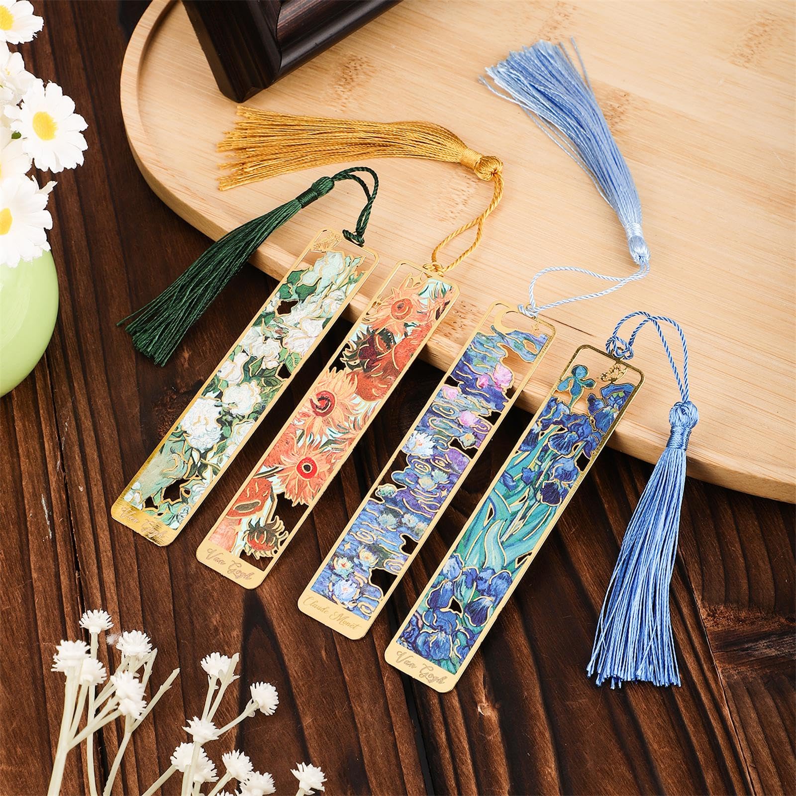 4pcs Metal Bookmarks with Tassel - Image 3