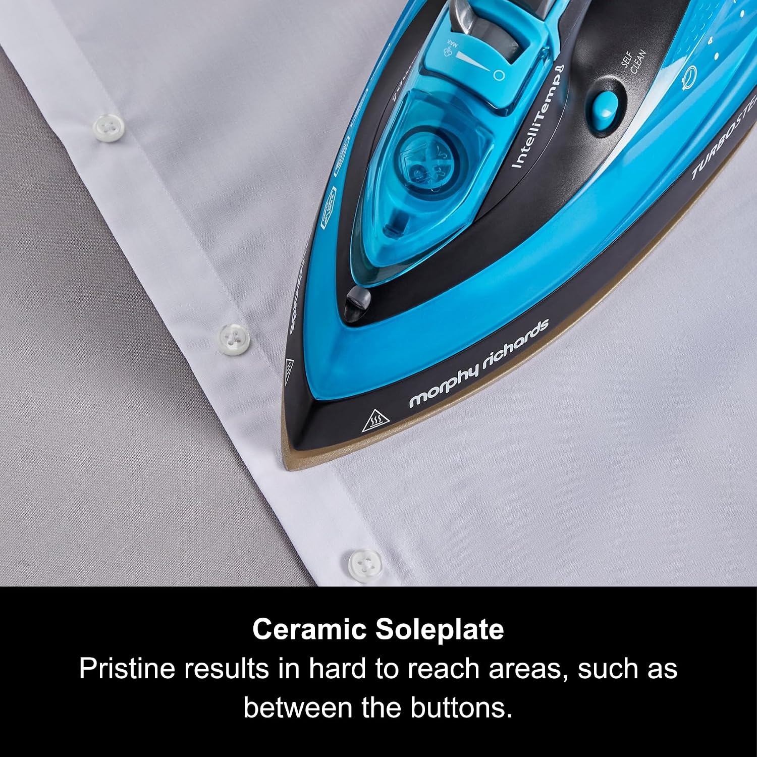 Turbosteam Pro Steam Iron, Non Stick Ceramic Soleplate (3… thumbnail 4