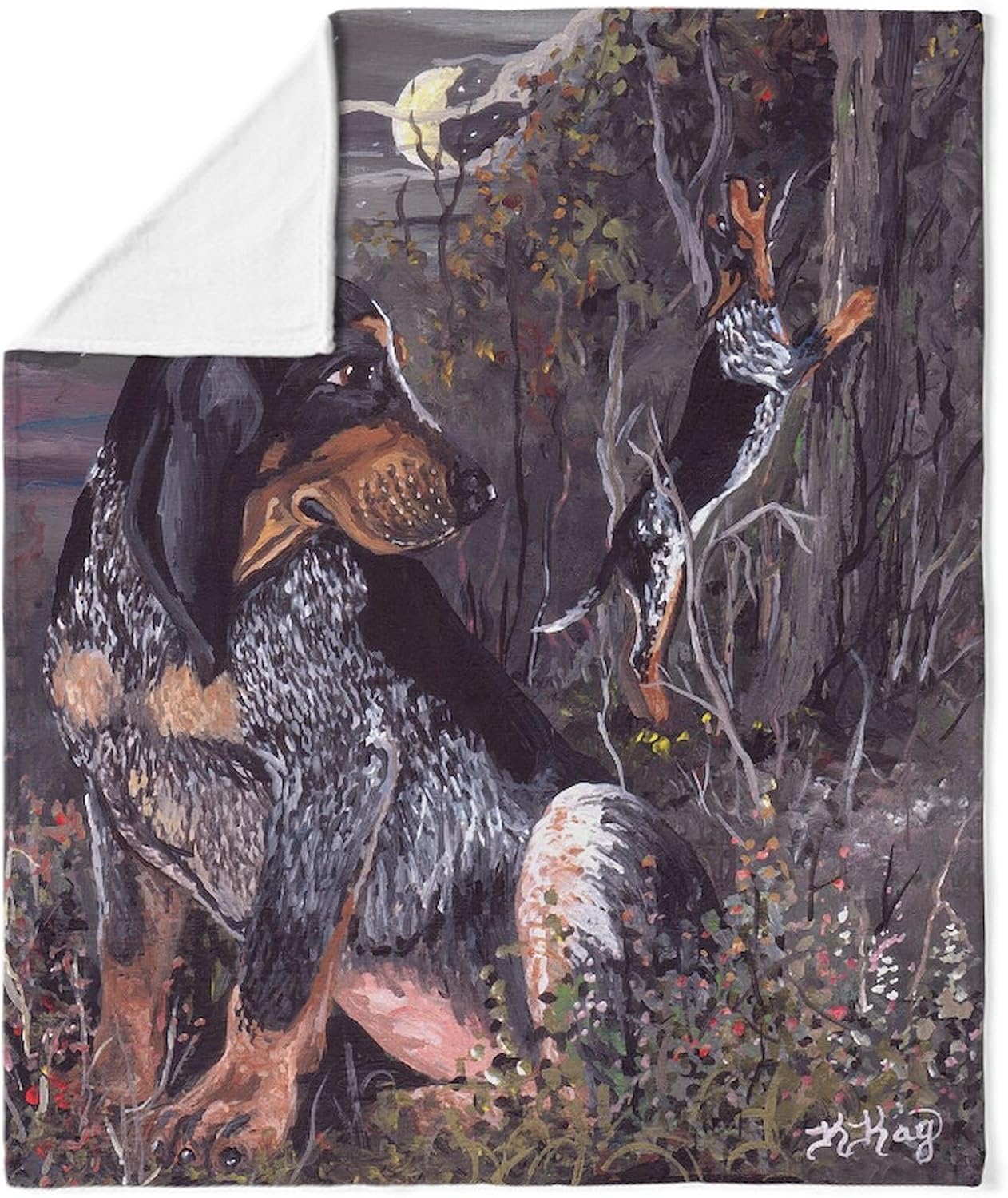 CafePress Bluetick Coonhound PD Throw Blanket Super Soft Fleece Plush Throw Blanket, 60"x50"