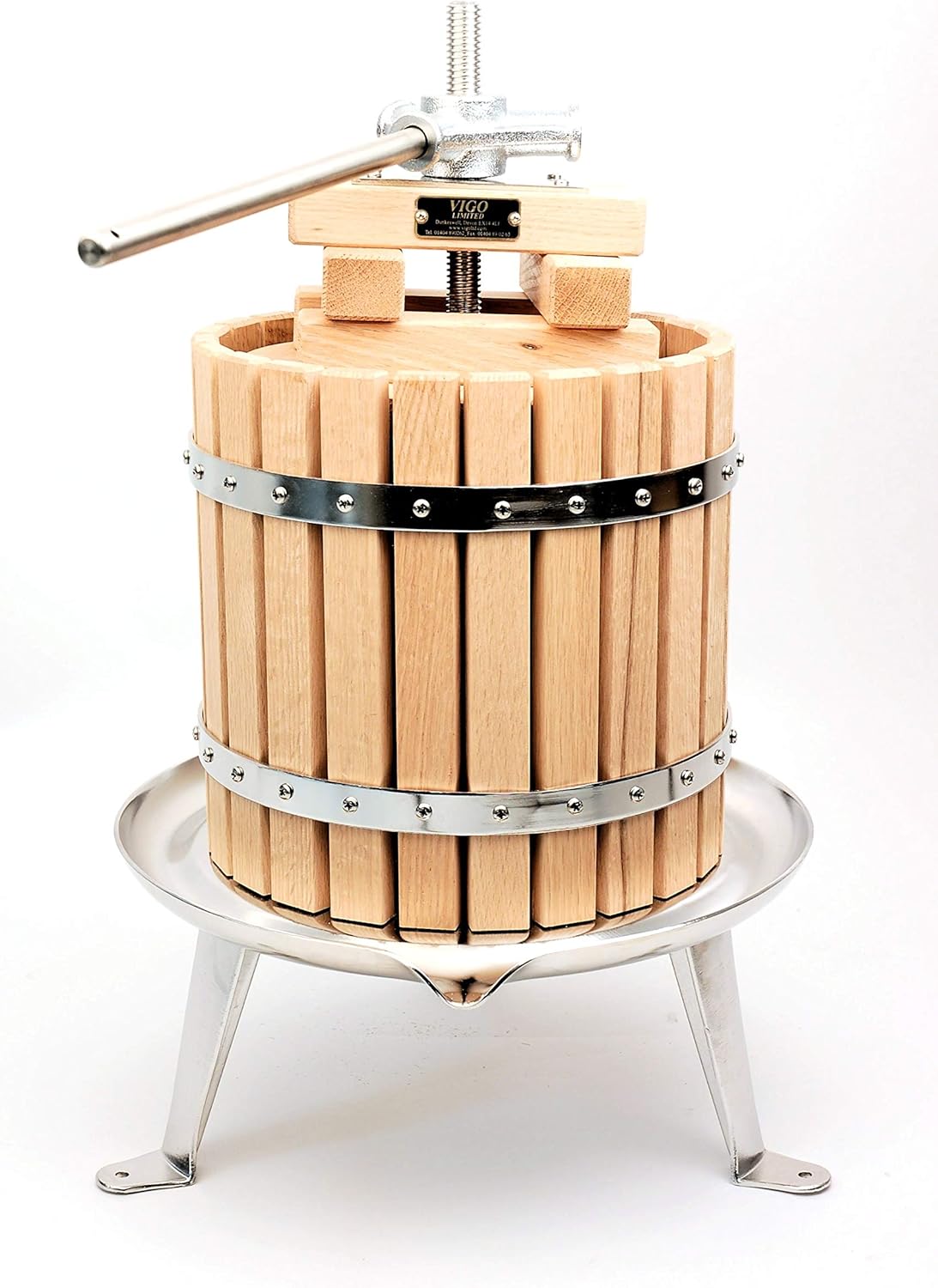 Vigo 12 litre Stainless Steel Spindle Fruit Press Amazon.co.uk Home