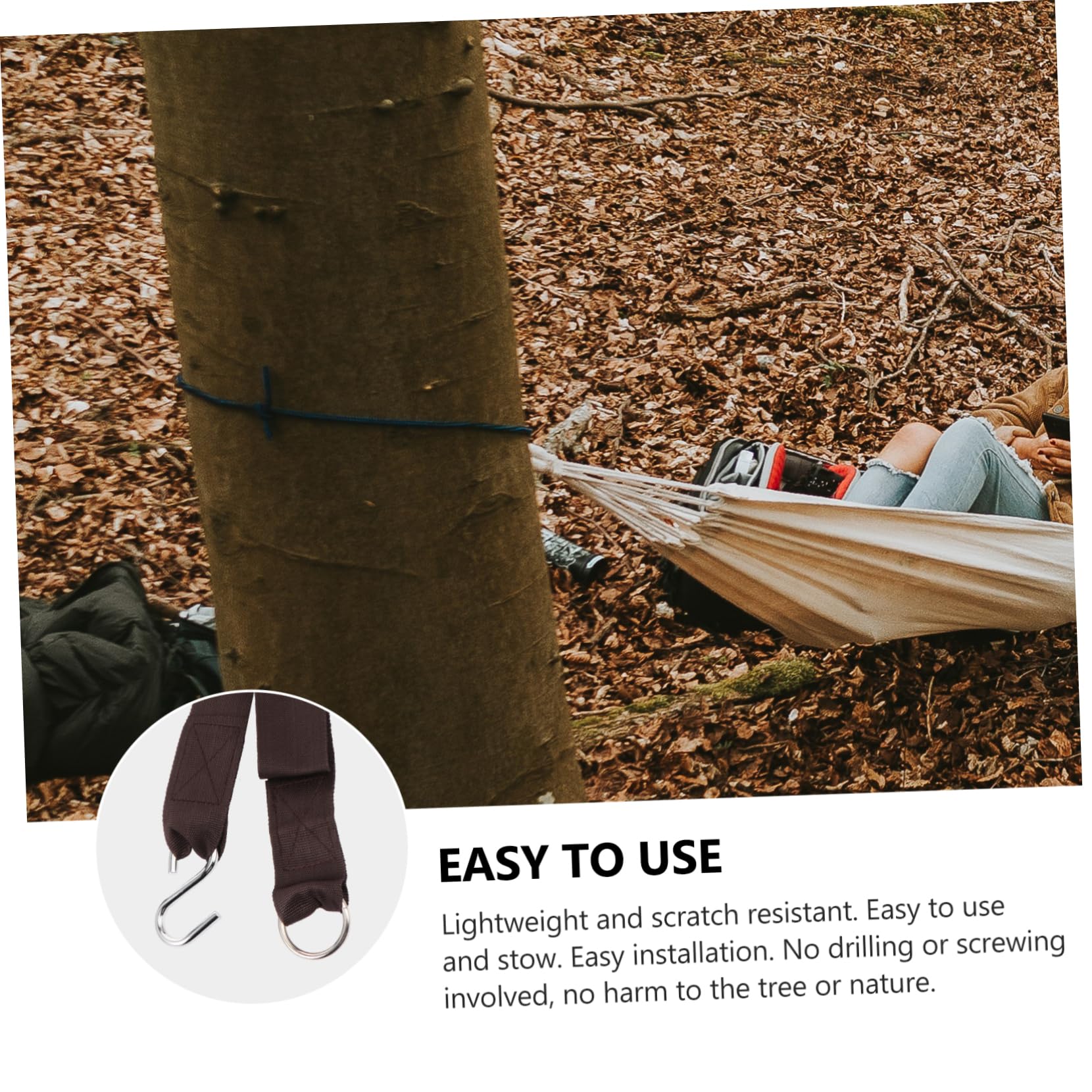 TOYANDONA 2 Ensembles Sangles De Suspension pour Hamac Lot de Sangles Nylon avec S Hooks pour Balançoires Et Activités Extérieures Compatible avec Tous Arbres Et Structures 4 Pièces * 2