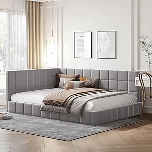 Oxtao Polsterbett 140x200 Mit LED & USB - Daybett In Grau Oder Beige