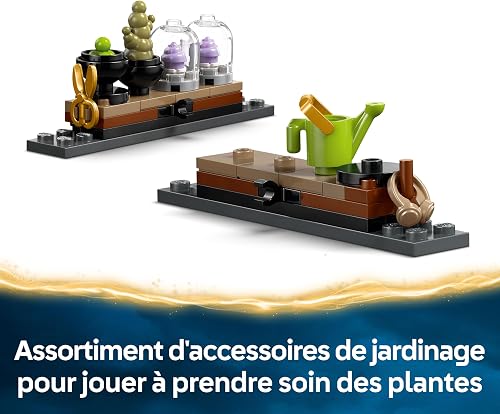 LEGO Harry Potter Le Château De Poudlard : Le Cours De Botanique - Jeu De Construction Modulaire - Minifigurines De Neville, Hermione & Prof. Chourave - 3 Mandragores - Cadeau Fille Dès 8 Ans 76445 - 5