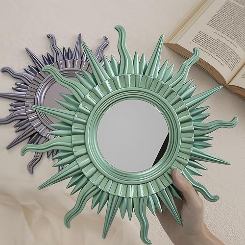 Miniatura 5 de Espejo de sol con 5 espejos redondos para colgar en la pared, molde de resina de silicona con forma de espejo de molde de fundición de silicona