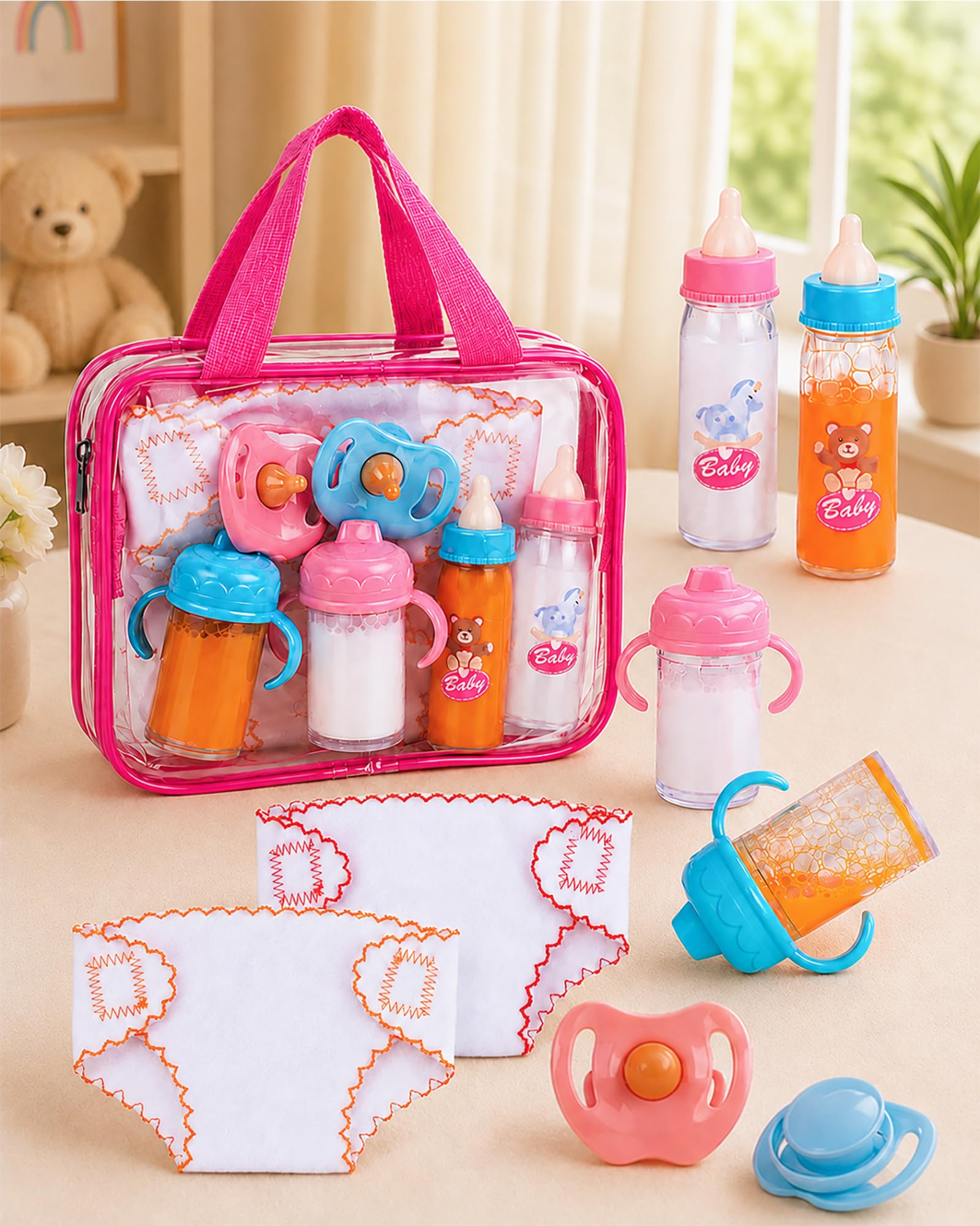 Amazon.com: BABESIDE Baby Doll Accessories – 9 Pcs Feeding Set
