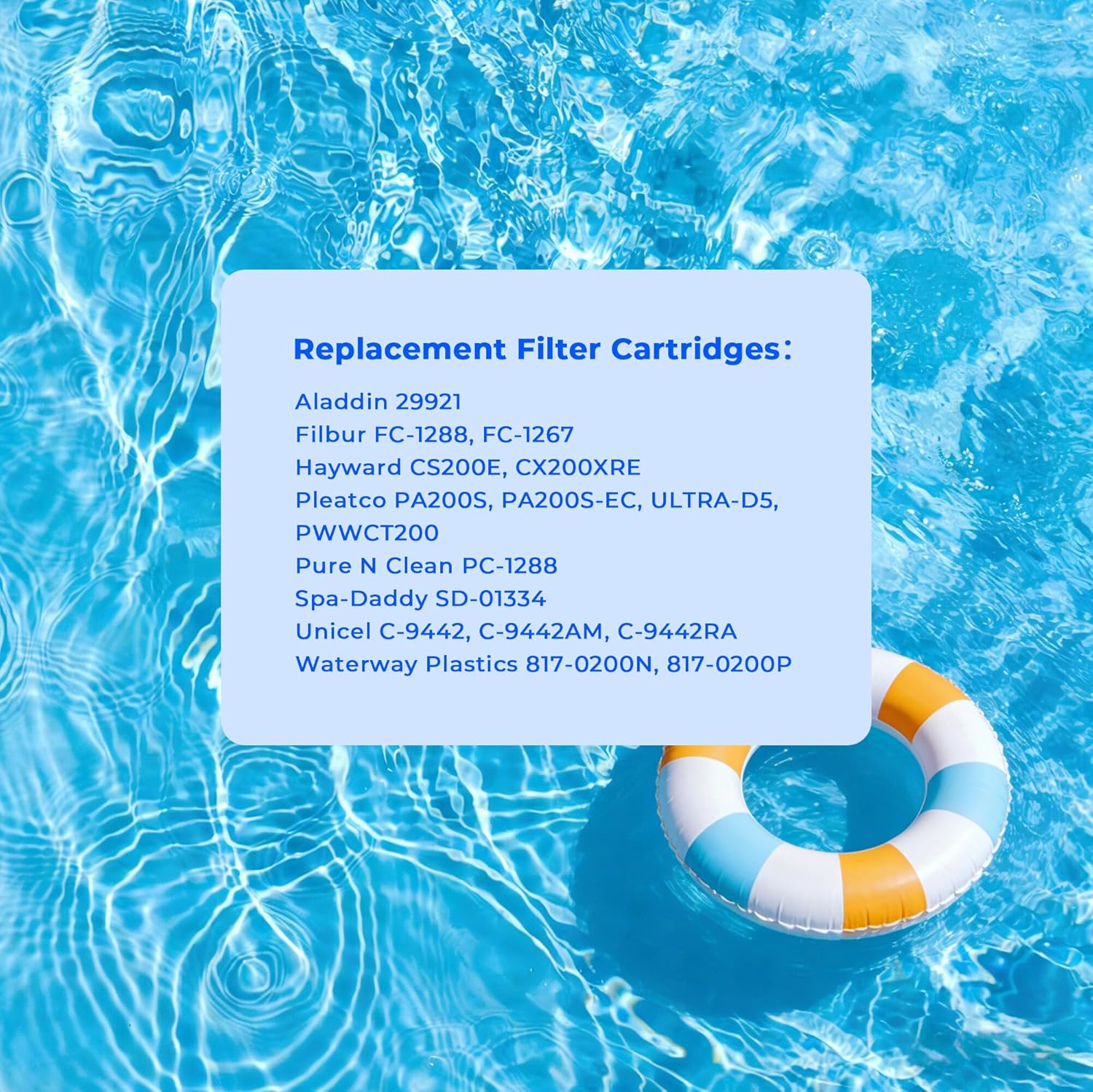 CX200XRE Pool Filter Cartridge, Compatible with Hayward SwimClear C200S, Hayward CX200XRE, CS200E, Pleatco PA200S, PA200S-EC, Unicel C-9442, Waterway Plastics 817-0200N, 817-0200P, 2 Pack