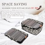 U+U Cubes d'emballage de compression - Organisateurs de voyage ultralégers pour les accessoires de voyage, Organisateur de valises à l'espace, Cubes d'emballage extensibles pour les voyages et vacances en famille, Leopard-02, 10 ensemble