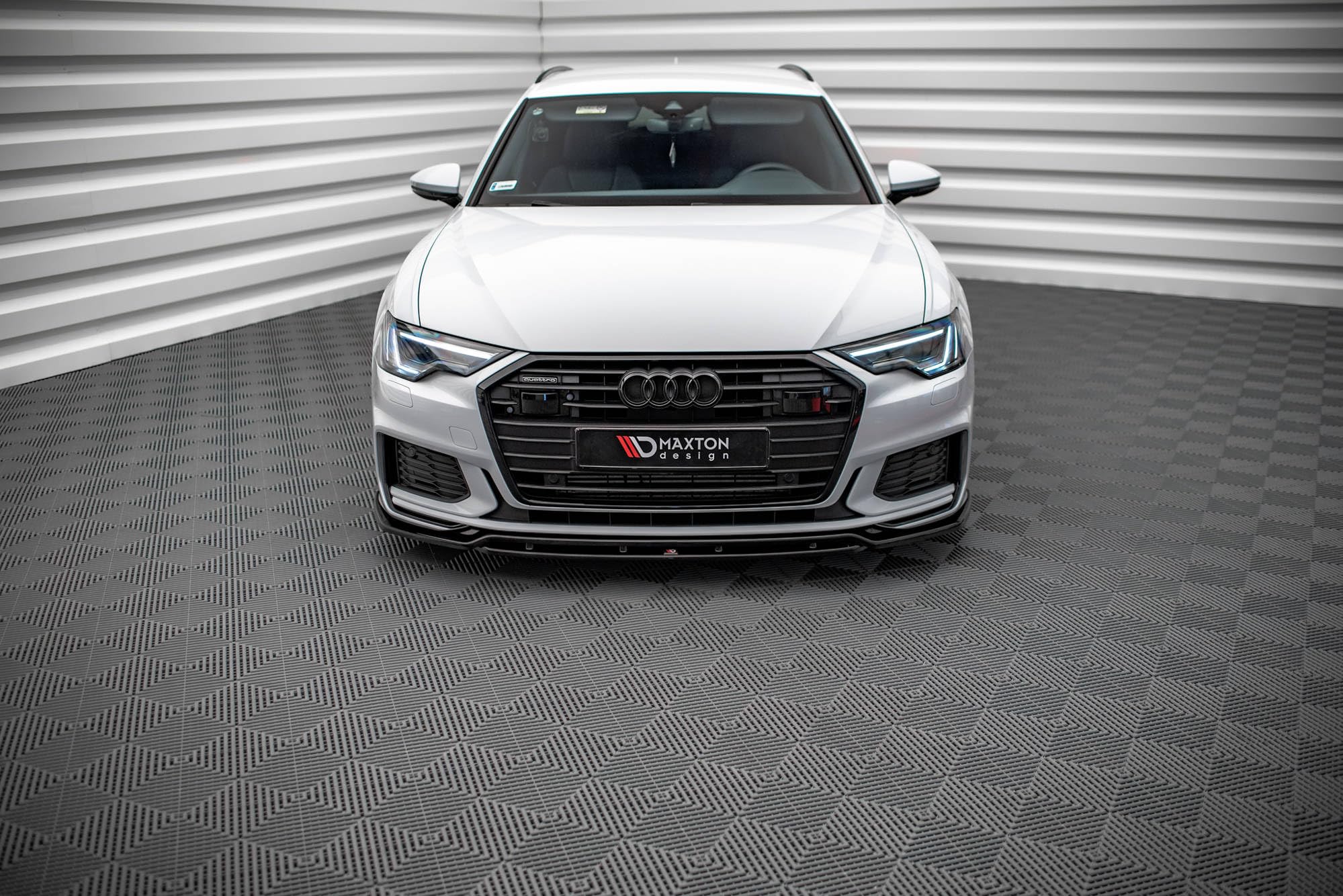 Maxton Design Frontlippe V.3 für Audi S6 / A6 S-Line C8 Limousine/Avant 2018-2026 Hochglanz schwarz