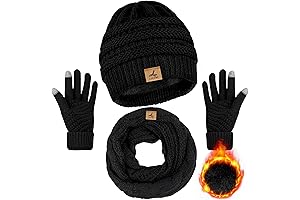 Cozy Winter Hat Gloves Scarf Set
