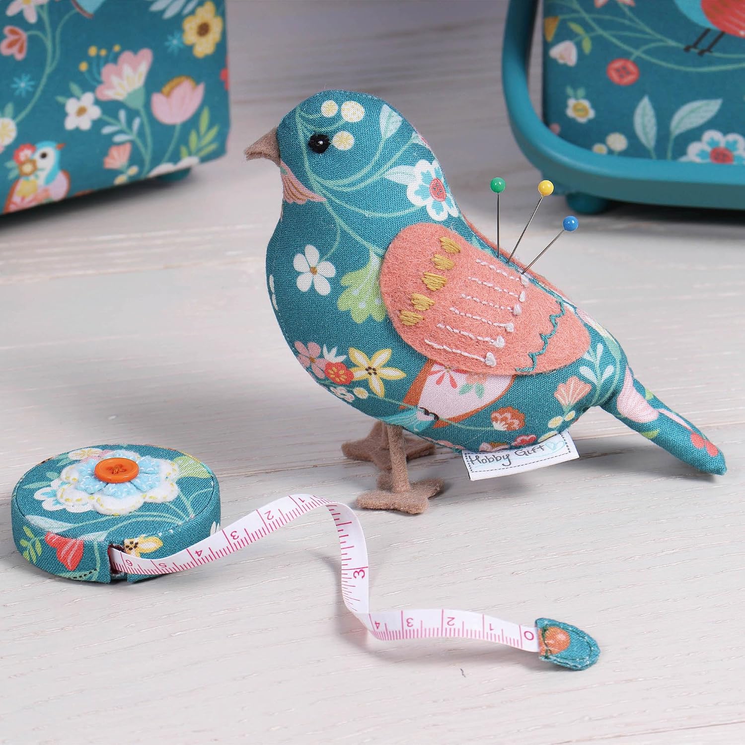 Hobby Gift Bird Pincushion Freestanding Cotton Sewing Pin Cushion Decorative Needlecraft Accessory for Sewing Quilting and Craft Tables