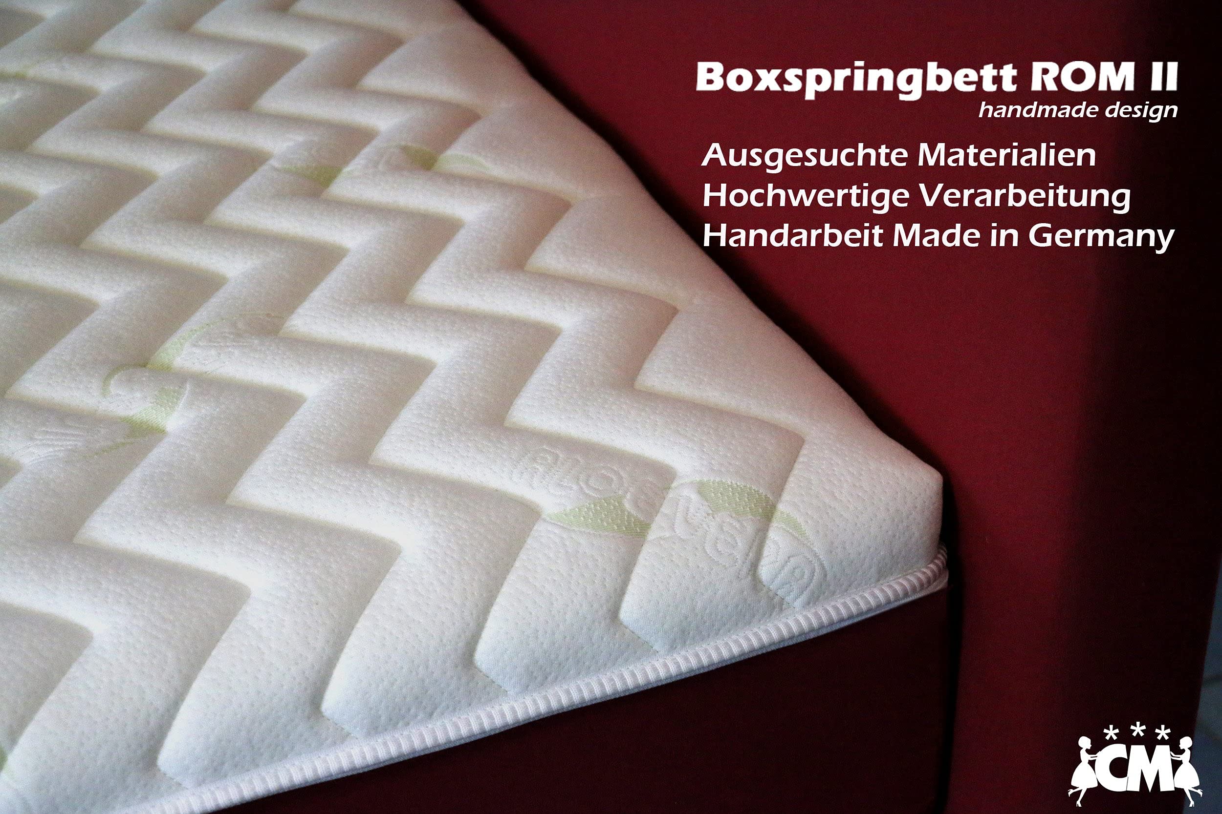 Boxspringbett ROM II elektrisch verstellbar 180x200 Härtegrad H2 H3 Boxspringbett mit Motor 180 x 200 cm 7-Zonen Tonnentaschenfederkern und Topper